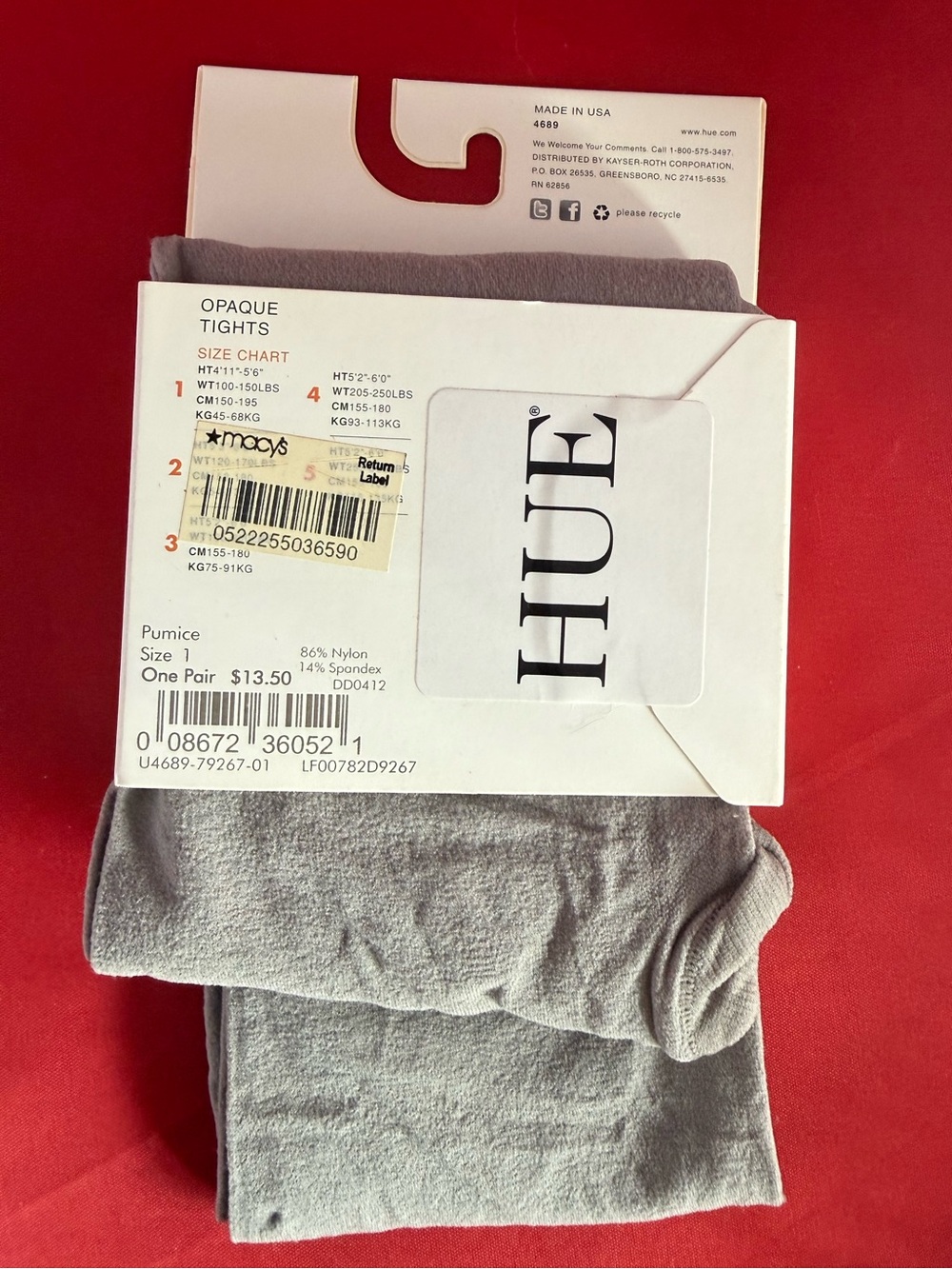 Opaque Gray Tights - Picture 2 of 2